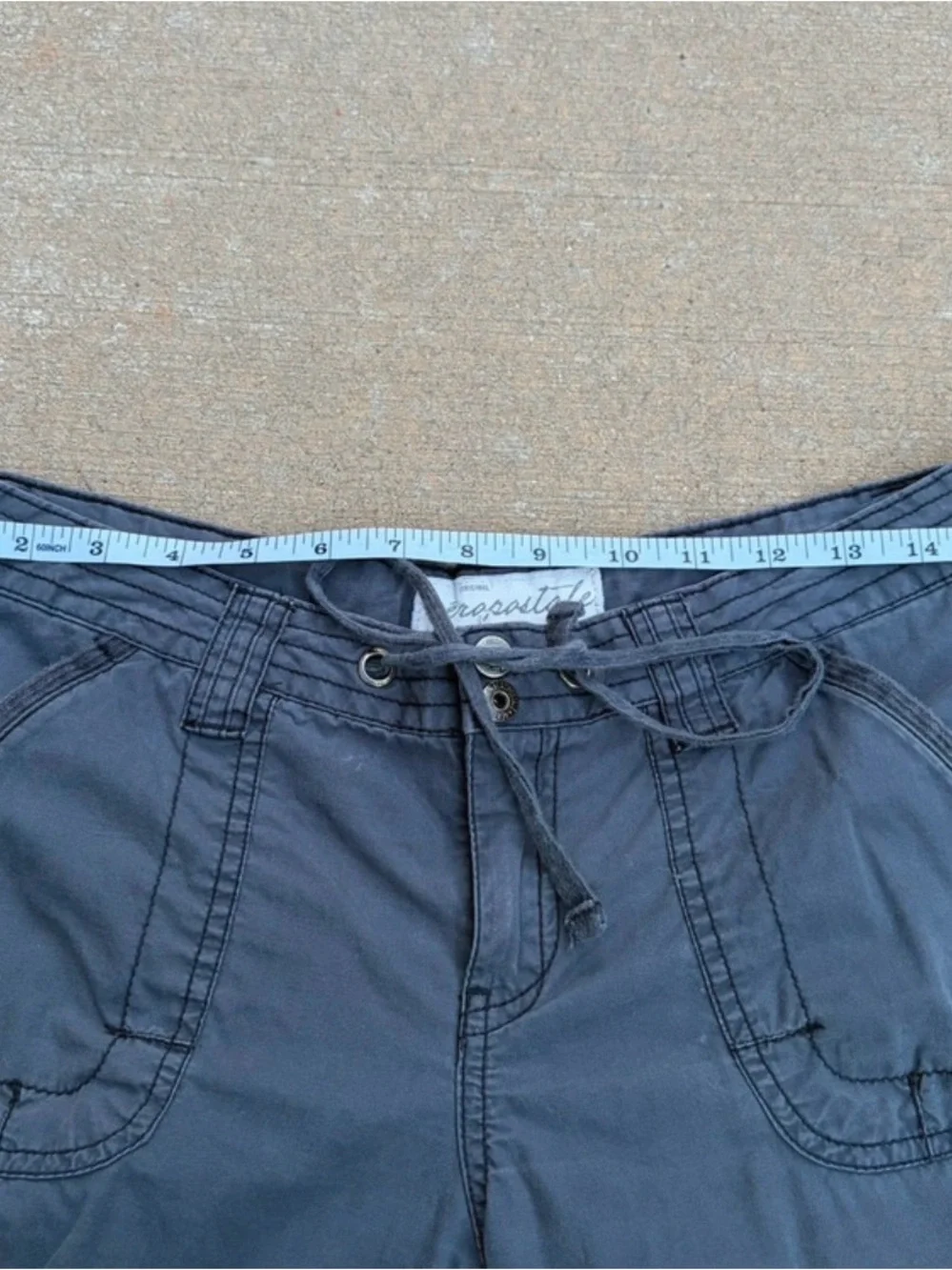 Aéropostale Y2K Blue Capri Low Rise Bottoms Pants 100% Cotton Women’s 7/8 Fits 6